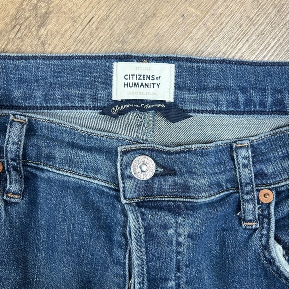 Citizens of Humanity Jolene 32 Button Fly Distressed Vintage Slim High Rise - Picture 11 of 16